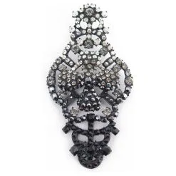 Autres Bijoux NEUF VINTAGE BROCHE CHRISTIAN LACROIX CROIX METAL NOIR & STRASS PENDENTIF BROOCH