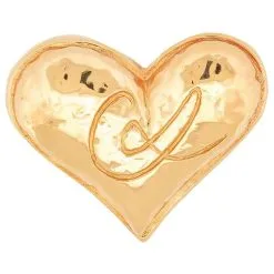 Autres Bijoux VINTAGE BROCHE CHRISTIAN LACROIX COEUR LOGO CL EN METAL DORE GOLD STEEL BROOCH Doré