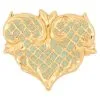 Autres Bijoux VINTAGE BROCHE CHRISTIAN LACROIX COEUR QUADRILLE 1994 EN METAL DORE STEEL BROOCH Doré
