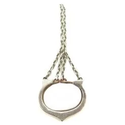 Autres Bijoux VINTAGE PORTE CLES CARTIER LOGO C EN ARGENT MASSIF CHAINE GOLD KEY CHAIN RING Argenté