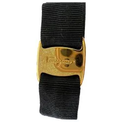 Barrette NĆud "Vara" De Salvatore Ferragamo Noir DorĂ©