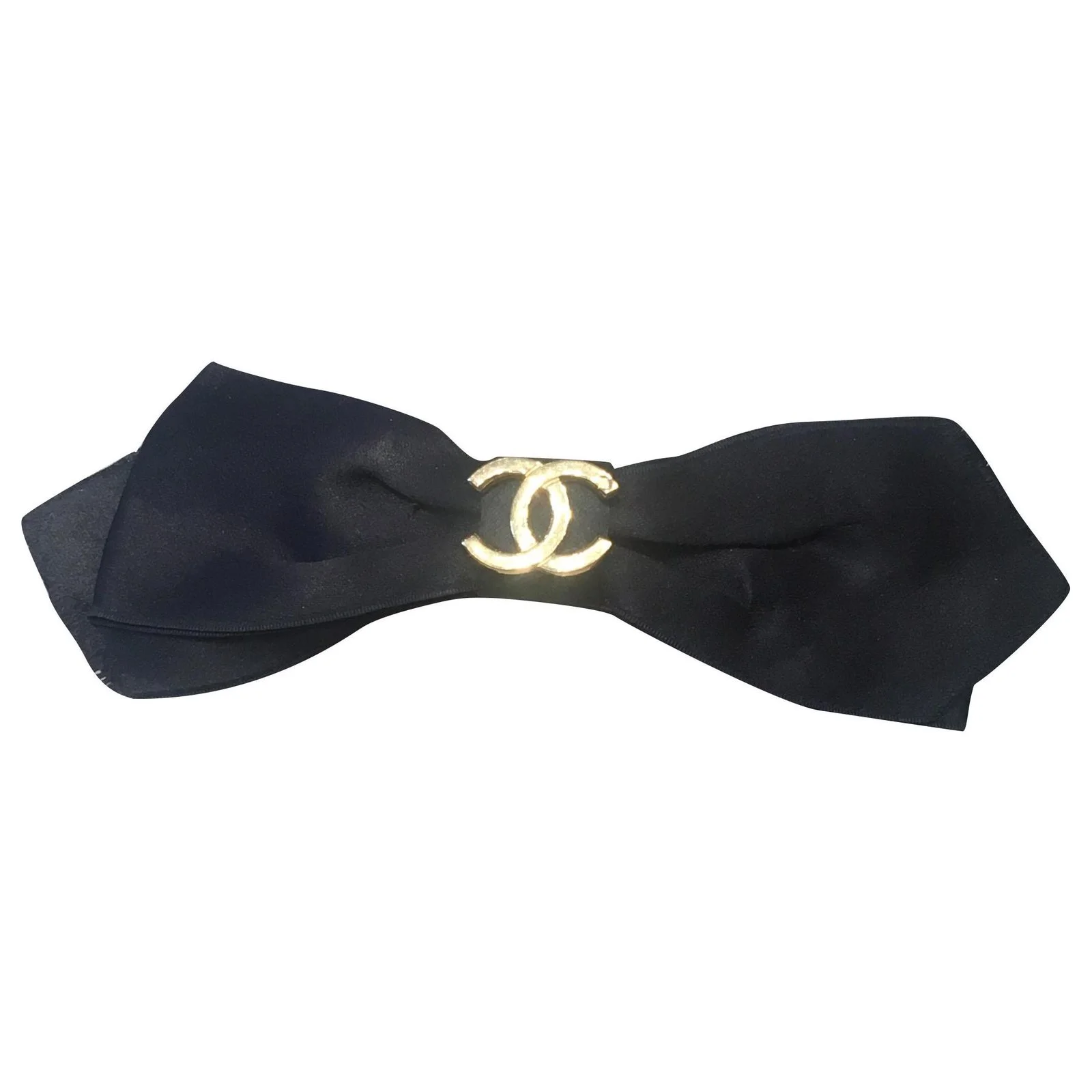 Chanel Accessoires Pour Cheveux Noir Doré 1 Chanel Accessoires Pour Cheveux Noir Doré