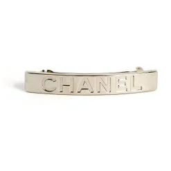 CHANEL HAIRCLIP MEDIUM SILVER Argenté