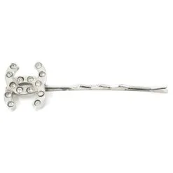 [Occasion] Épingles à Cheveux Chanel Coco Mark Strass 00T Argent Argent Métal Vintage Mignon Élégant Dames Pinces À Cheveux Cheveux Collectifs Accessoires De Cheveux Argenté
