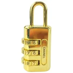 Louis Vuitton Serrure à Combinaison En Or Ultra Rare CC 33ccl1125