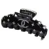 CHANEL Barrette Coco Mark Strass Noir