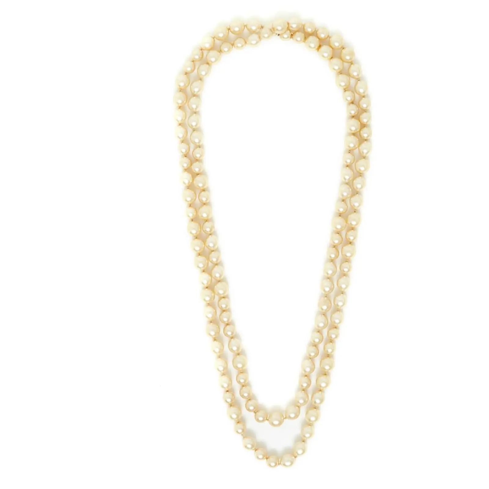 Autre Marque GRIPOIX GLASS PEARLS SAUTOIR Écru 1 Autre Marque GRIPOIX GLASS PEARLS SAUTOIR Écru