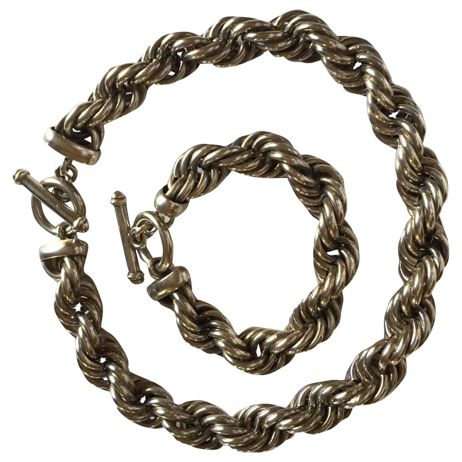 Autre Marque Collier Et Bracelet En Argent Massif Argenté 1 Autre Marque Collier Et Bracelet En Argent Massif Argenté