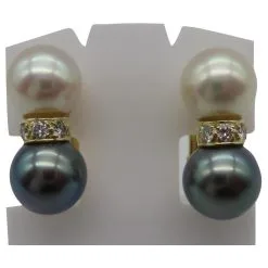 Ensemble De Boucles D'oreilles Et De Bagues En Or Et Diamants Cartier Pearl Multicolore