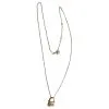 Autre Marque Pendentif Cadenas Or Blanc 750/000 Et Diamants Argenté