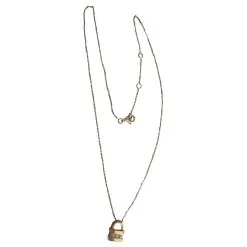 Autre Marque Pendentif Cadenas Or Blanc 750/000 Et Diamants Argenté