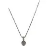 Autre Marque Pendentif Diamant Et Chaîne Or Blanc Argenté