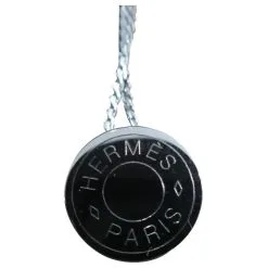 Pendentif Hermès Clou De Selle Acier Argenté Avec Collier Sans Marque Bijouterie Argentée