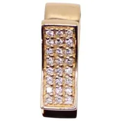 Autre Marque Pendentif Moderne Or Jaune 750%o Pavage De Diamants Bijouterie Dorée