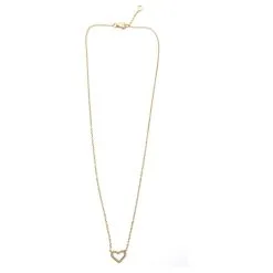 Autre Marque Collier Rosa De La Cruz à Breloques Coeur Et Diamants Bijouterie Dorée