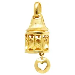 Christian Lacroix GOLDEN CAROUSEL HEART PENDANT Doré