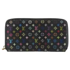 Louis Vuitton Portefeuille Zippy Noir Monogramme Multicolore Noir Long Zippé Autour