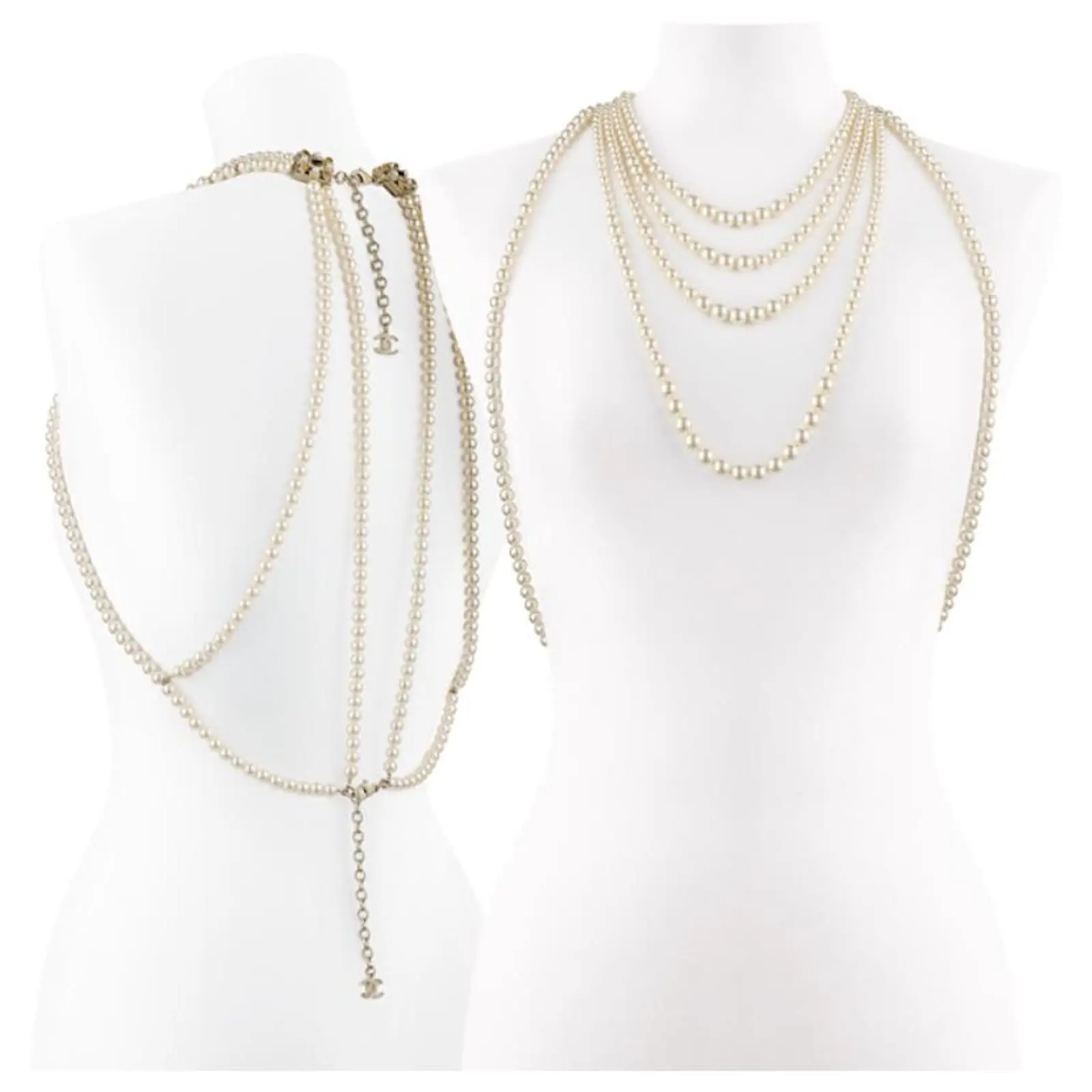 Chanel Collier De Corps Multicouche Runway Pink Pearl Rose 1 Chanel Collier De Corps Multicouche Runway Pink Pearl Rose