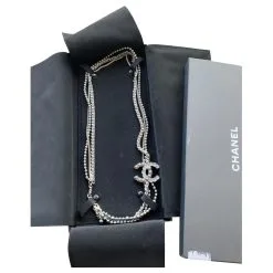 Chanel Colliers Longs Gris Anthracite
