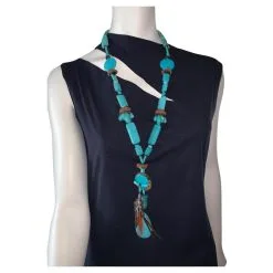 Reminiscence Colliers Longs Turquoise