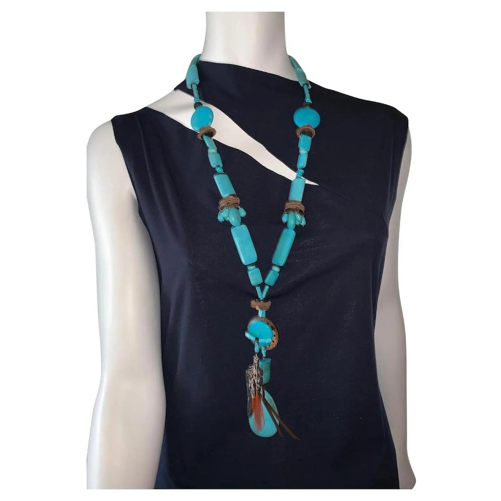 Reminiscence Colliers Longs Turquoise 1 Reminiscence Colliers Longs Turquoise